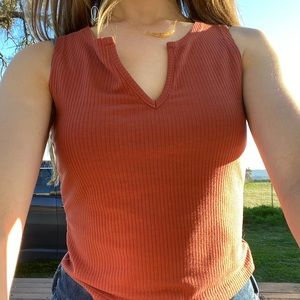 Lulus cropped red top